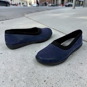 Clarks Cloudsteppers Women's 8M EU 39 Navy Blue Ayla Comfort Ballet Flats Shoes